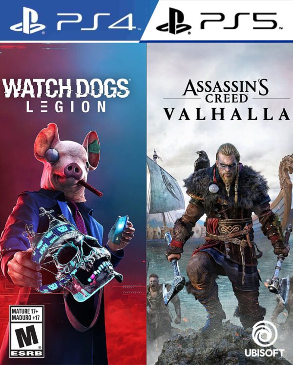 Lote de Assassin's Creed Valhalla + Watch Dogs: Legion